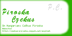 piroska czekus business card